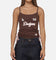 Majestic Athletic Women's Los Angeles Dodgers Rouched Tank Dark Chocolate