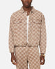 XXIII Checker Board Trucker Jacket Tan