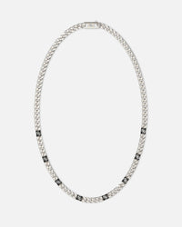 Guess Mainline 21" 4G Chain Pave Necklace Silver