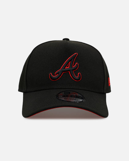 New Era Atlanta Braves 'Easy Black And Scarlet' 9FORTY A-Frame Snapback Black/Scarlet