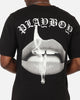 Playboy Gothic Mono Lips T-Shirt Black