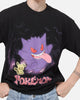 The Pokémon Collection By 73Studio Gengar Mimikyu T-Shirt Black Acidwash