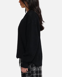 XXIII 3/4 Zip College Jumper Black