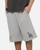 Majestic Athletic Los Angeles Dodgers Blackletter Fleece Shorts Light Marle Grey