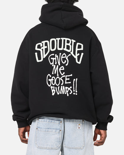 S Double Goosebumps Hoodie Washed Black