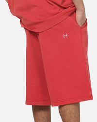 Saint Morta Scripted Baggy Shorts Vintage Washed Red