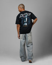 Loiter Phonebooth Vintage Drop T-Shirt Black Acidwash