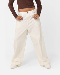 Dickies Women's Stonewashed Cropped Cargo Pants Stonewash Cloud