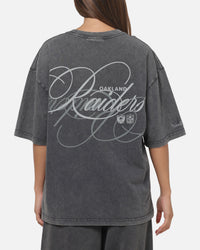 Mitchell & Ness Las Vegas Raiders Star Script Boxy T-Shirt Washed Black