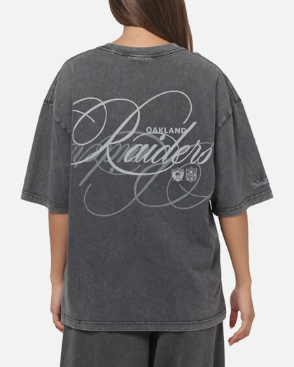 Mitchell & Ness Las Vegas Raiders Star Script Boxy T-Shirt Washed Black