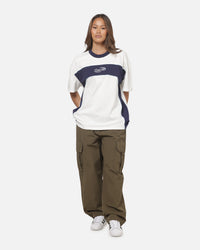 Carre Athletic Panel Crew T-Shirt Off White