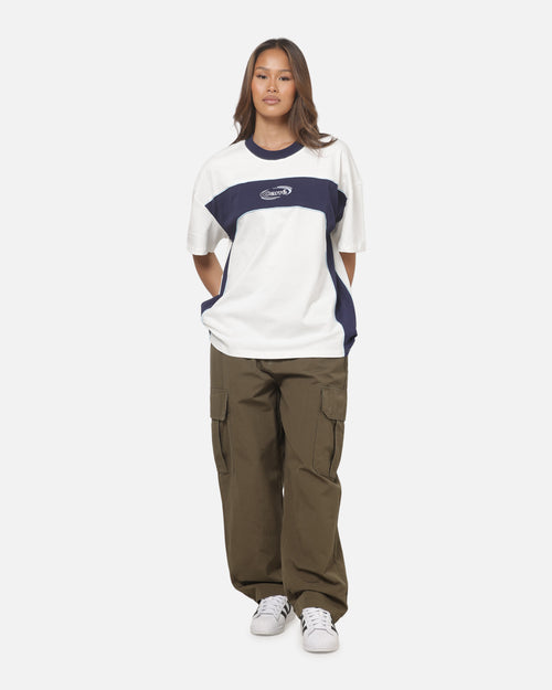Carre Athletic Panel Crew T-Shirt Off White