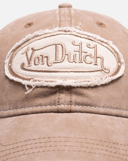 Von Dutch Distressed Trucker Snapback Brown/Taupe