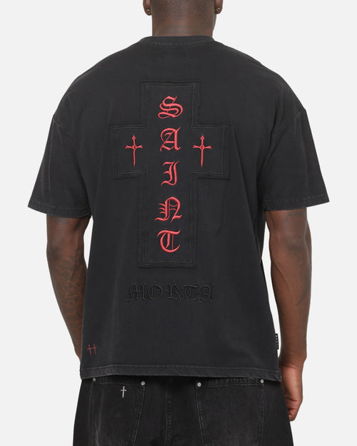 Saint Morta Requiem Boxy T-Shirt Washed Black