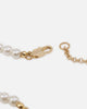 Ed Hardy Scroll Logo Carrie Pearl Necklace Gold