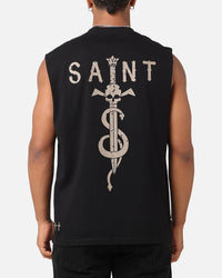 Saint Morta Daggers Oversized Muscle T-Shirt Black/Brown