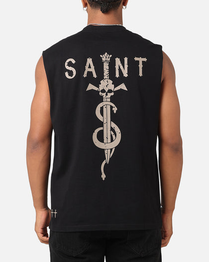 Saint Morta Daggers Oversized Muscle T-Shirt Black/Brown