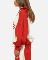 Carre Sport C Hoodie Off White/Red