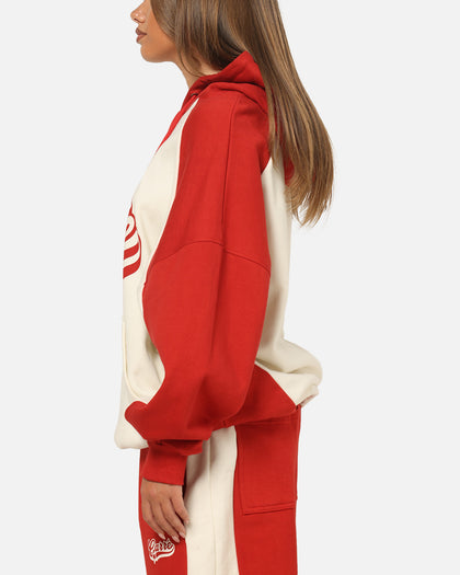 Carre Sport C Hoodie Off White/Red