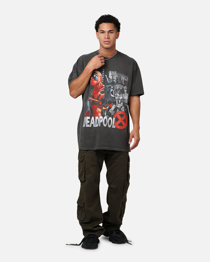 73Studio Marvel Deadpool Comic Heavyweight T-Shirt Black Wash