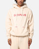 Daniel Patrick Surplus Logo Hoodie Cream/Maroon
