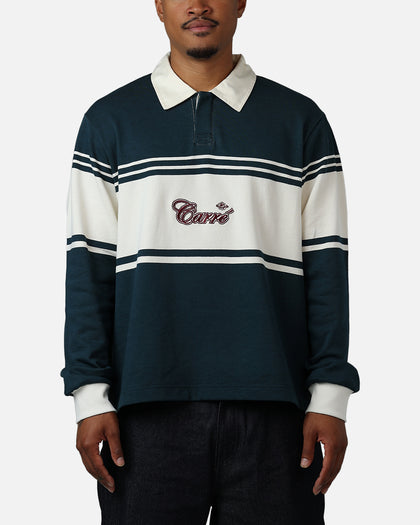 Carre Varsity Long Sleeve Polo Shirt Vintage Navy