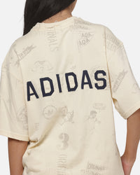 Adidas Vintage All Over Print T-Shirt Night Indigo