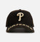 New Era Philadelphia Phillies 'Washed Black Gothic Script' 9FORTY A-Frame Snapback Black