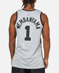 Nike Victor Wembanyama San Antonio Spurs 2025/26 Statement Edition Dri-FIT NBA Swingman Jersey Silver