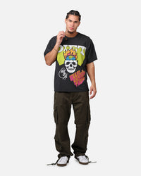 Diet Starts Monday World On Fire T-Shirt Washed Black