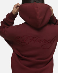 Ed Hardy Women's Tattoo Zip Hoodie Burgundy