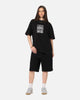 S Double Denim Standard Shorts Black Rinse