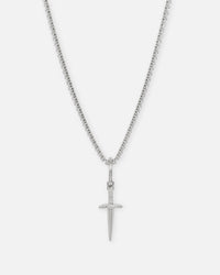 Saint Morta Dagger Pendant White Gold