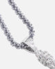 Saint Morta Iced Cross Pendant White Gold