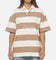 Vouseti Post Game Polo Shirt Latte White Stripe