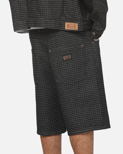 Carre Grid Solace Jorts Black Denim