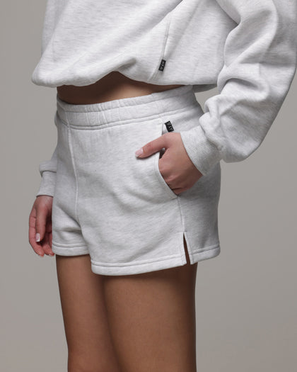 American Thrift Women's Fleece Shorts Grey Heather