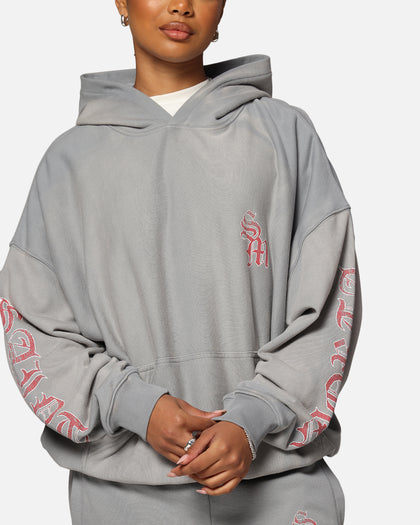 Saint Morta Hardcore Boxy Hoodie Sunfade Grey