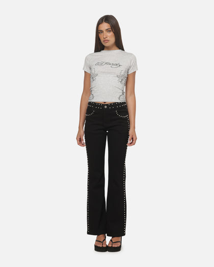 Ed Hardy Women's Studded Jeans Black