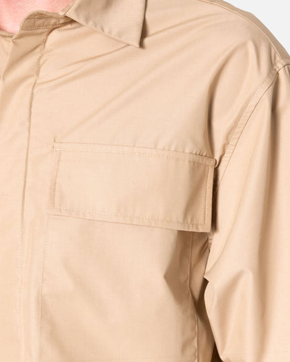 MNML Cropped Short Sleeve Shirt Khaki