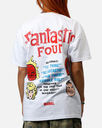 73Studio Marvel Fantastic Four Group Vintage T-Shirt White
