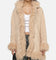 Ed Hardy Women's Fur Longline Coat Camel