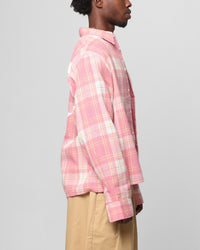 Loiter Solar Button Up Shirt Red Check