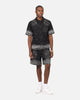 Criminal Damage Laser Print Denim Button Up Shirt Washed Black