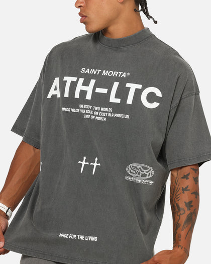 Saint Morta Athltc T-Shirt Washed Charcoal