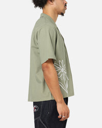 Carre Hand Picked Button Up Shirt Green