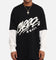 Carre Graffiti Layered Long Sleeve T-Shirt Black/Off White