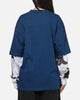Carre Static Layered Long Sleeve T-Shirt Blue