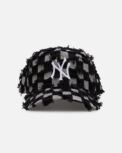 New Era New York Yankees 'Frayed Checkerboard' 9FORTY A-Frame Snapback Black/Grey