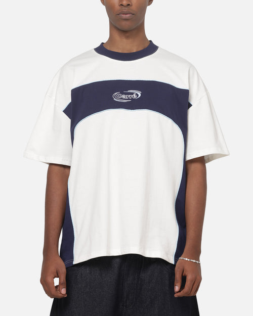 Carre Athletic Panel Crew T-Shirt Off White